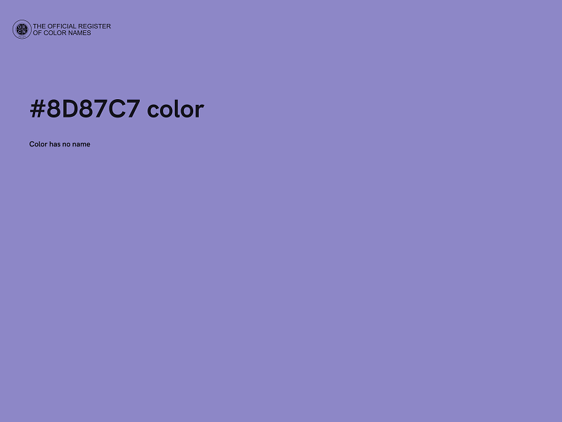 #8D87C7 color image