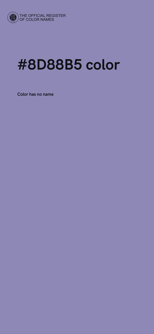 #8D88B5 color image