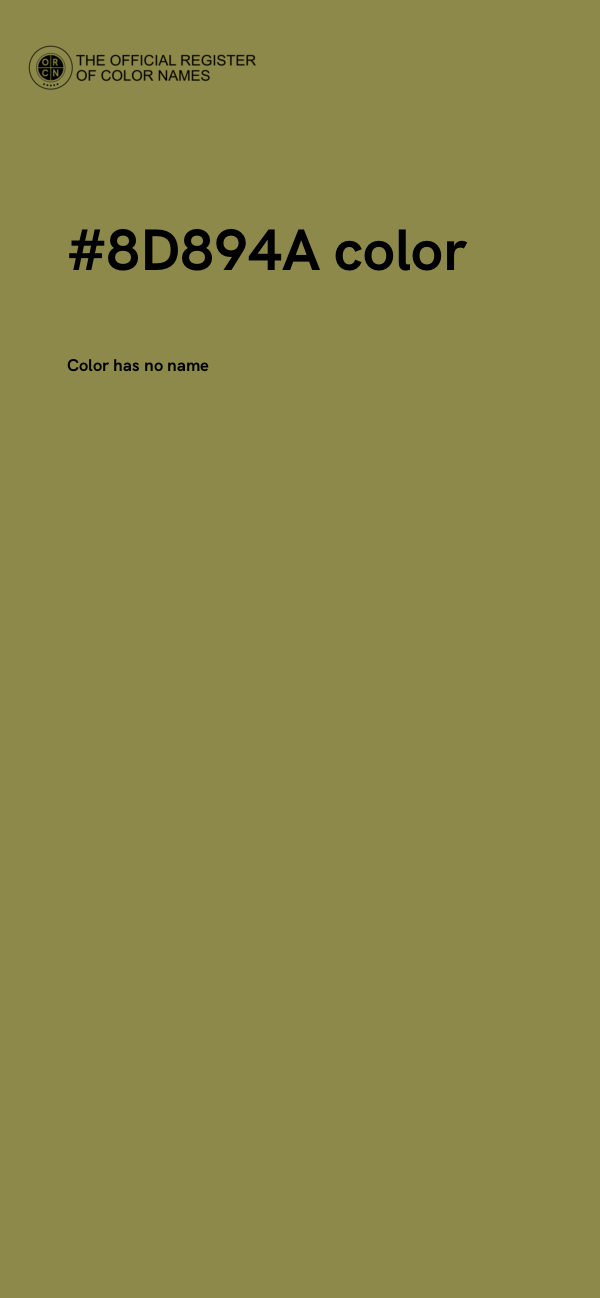 #8D894A color image