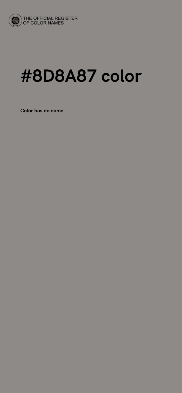 #8D8A87 color image