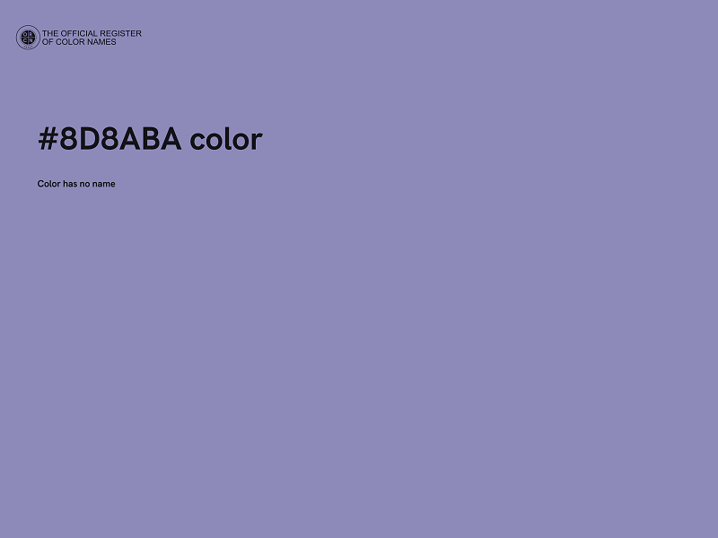 #8D8ABA color image