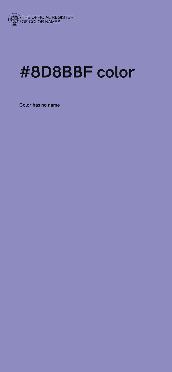 #8D8BBF color image