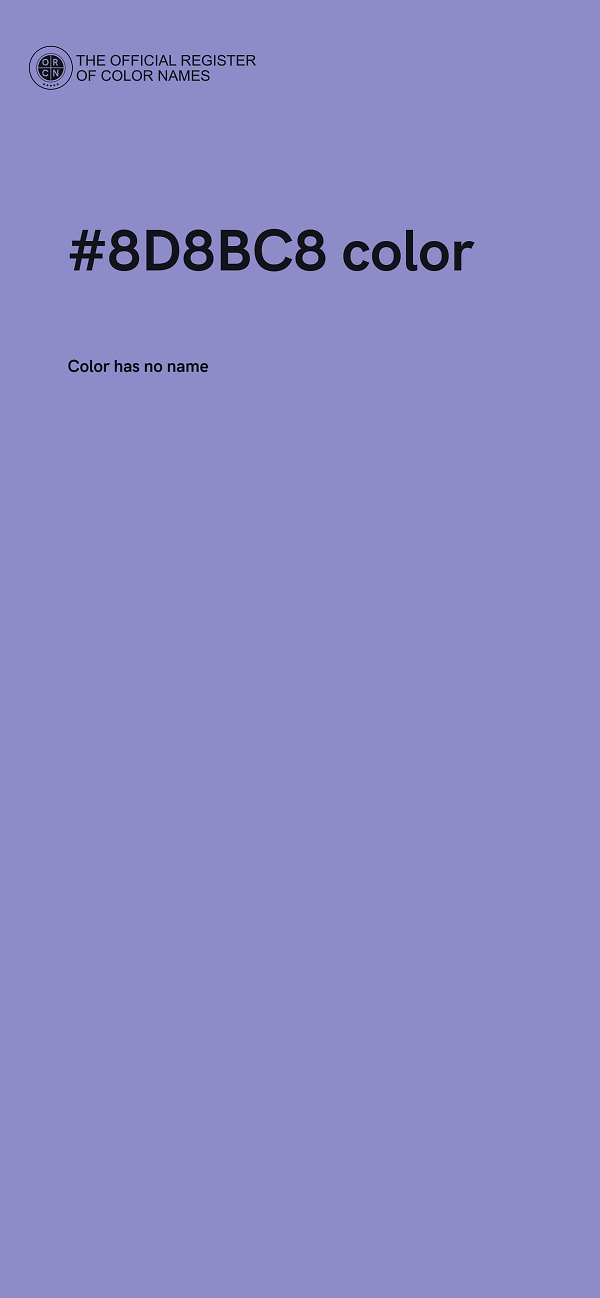 #8D8BC8 color image