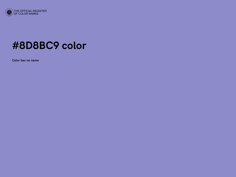 #8D8BC9 color image