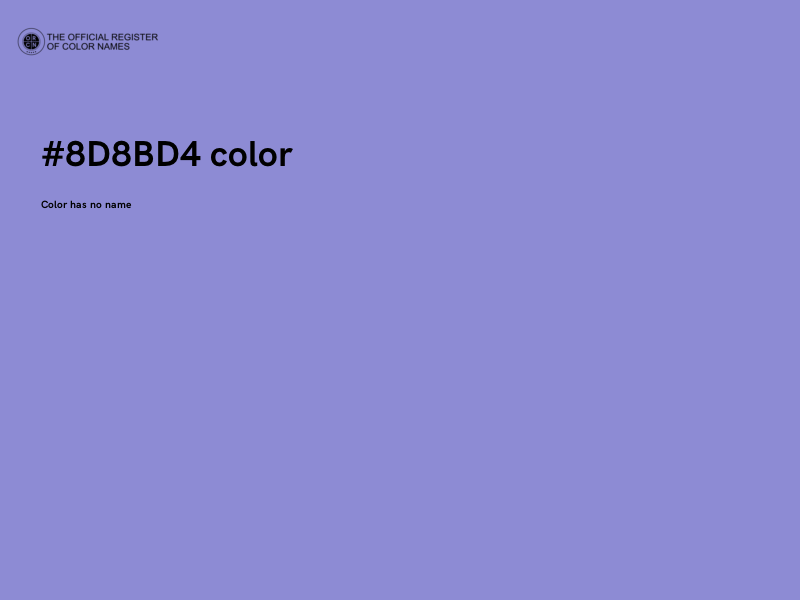 #8D8BD4 color image