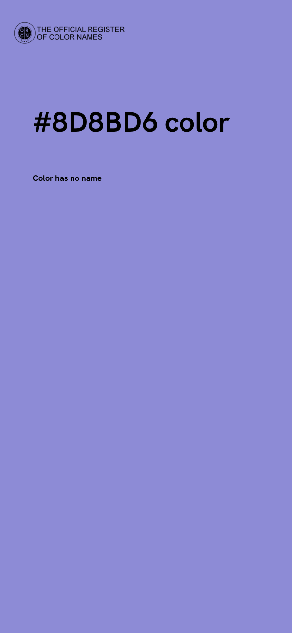 #8D8BD6 color image