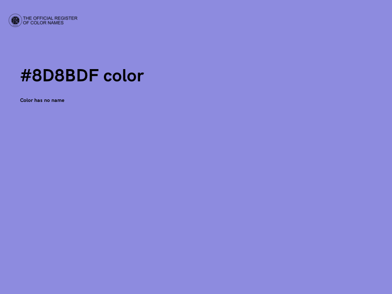 #8D8BDF color image