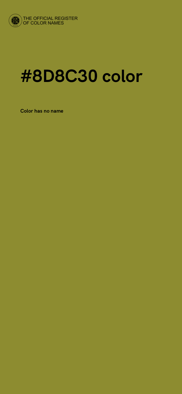 #8D8C30 color image