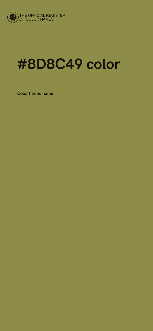 #8D8C49 color image