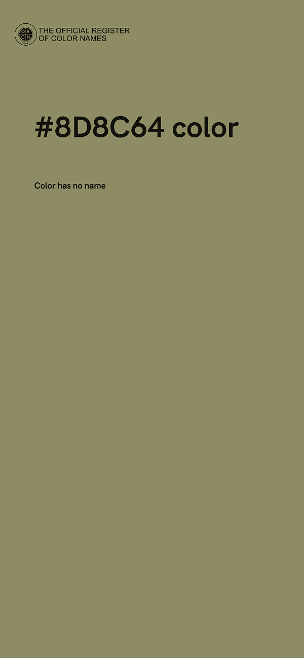 #8D8C64 color image