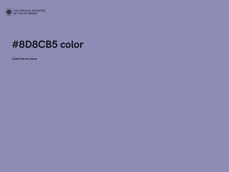 #8D8CB5 color image