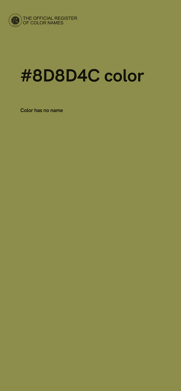 #8D8D4C color image
