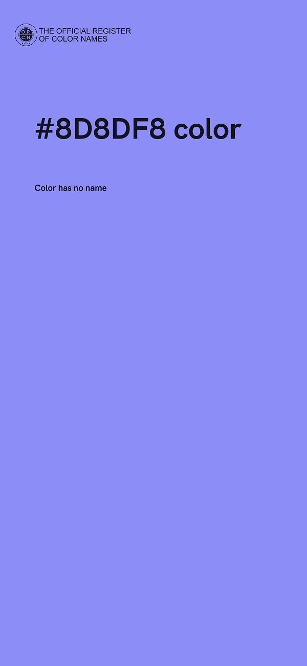 #8D8DF8 color image