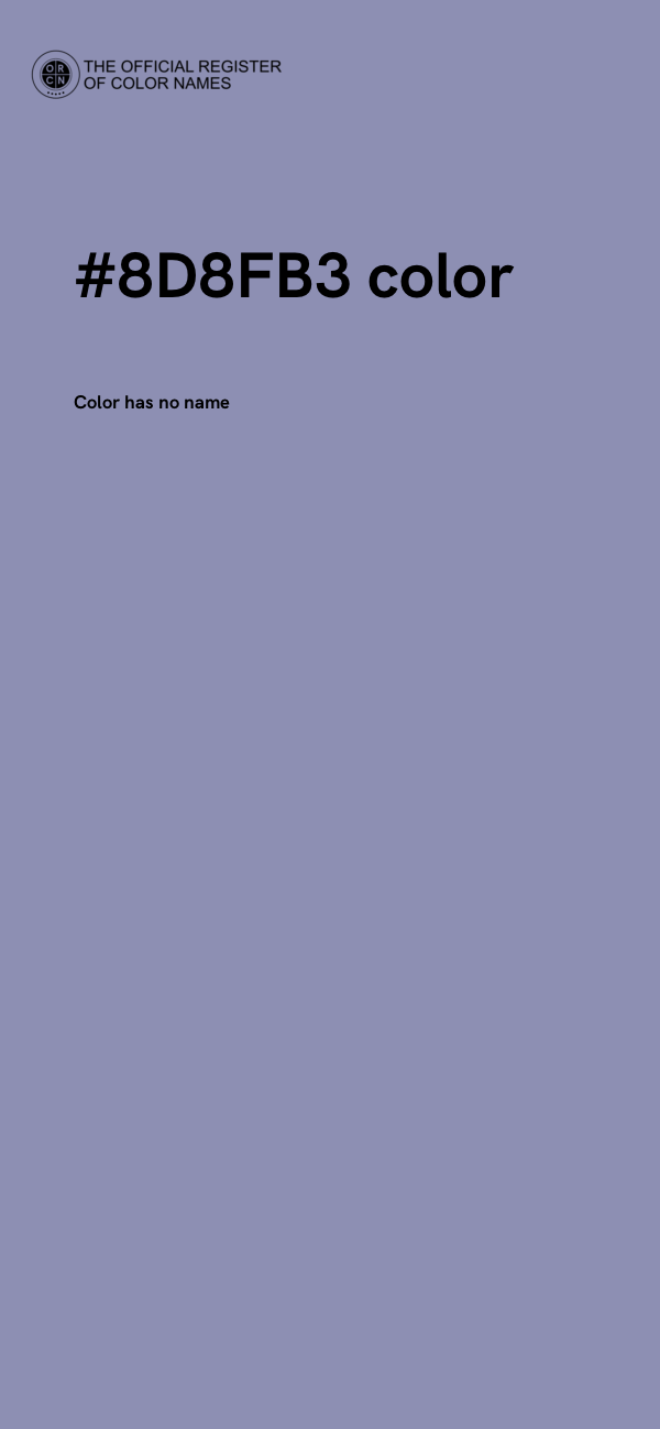 #8D8FB3 color image