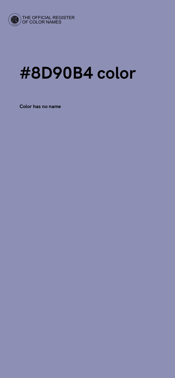 #8D90B4 color image