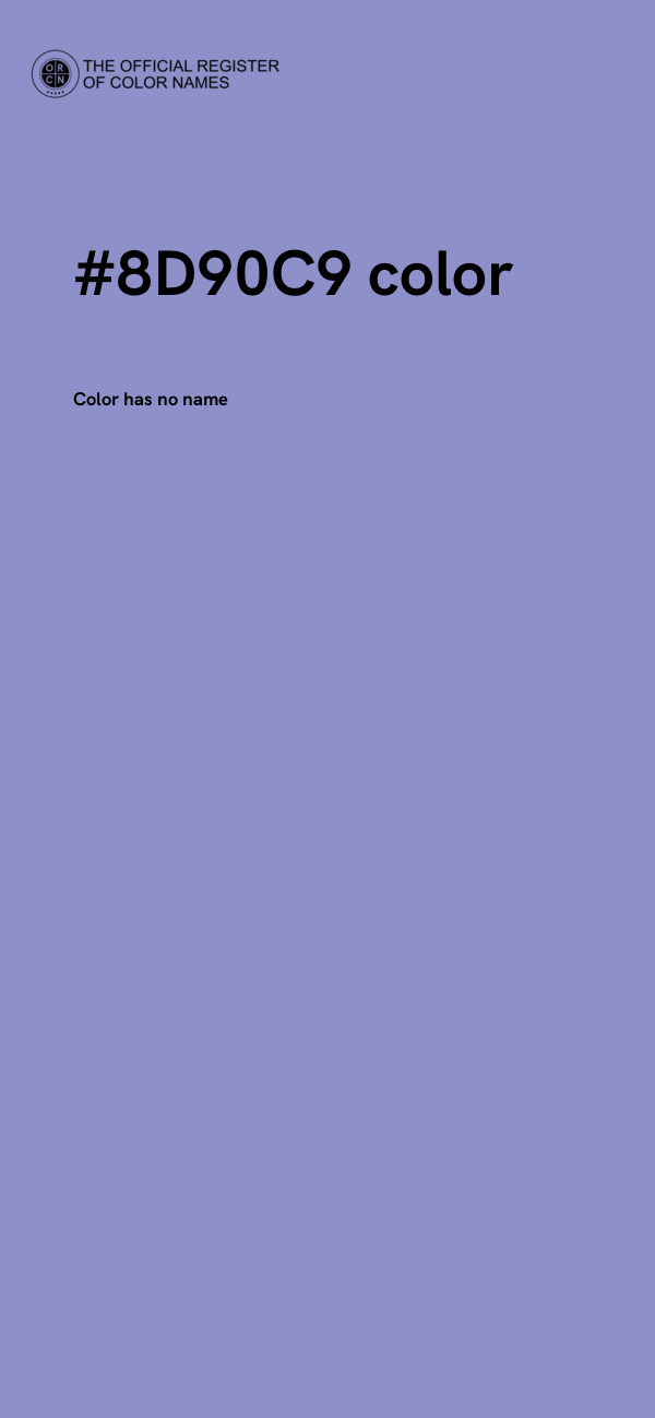 #8D90C9 color image