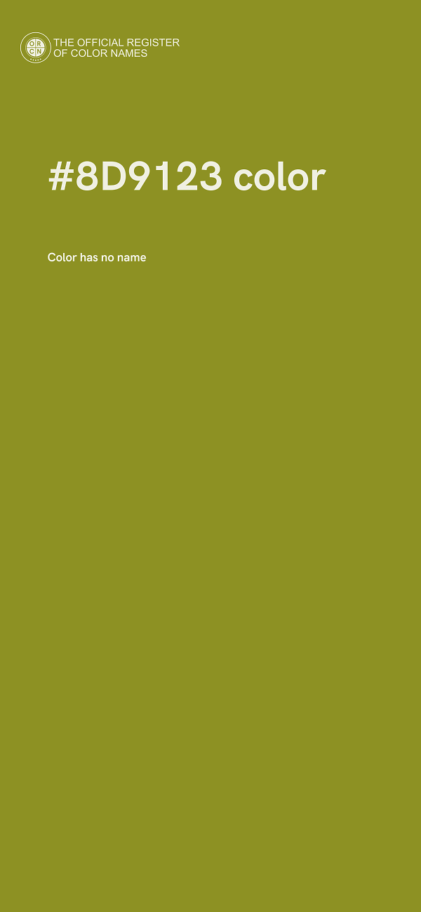 #8D9123 color image