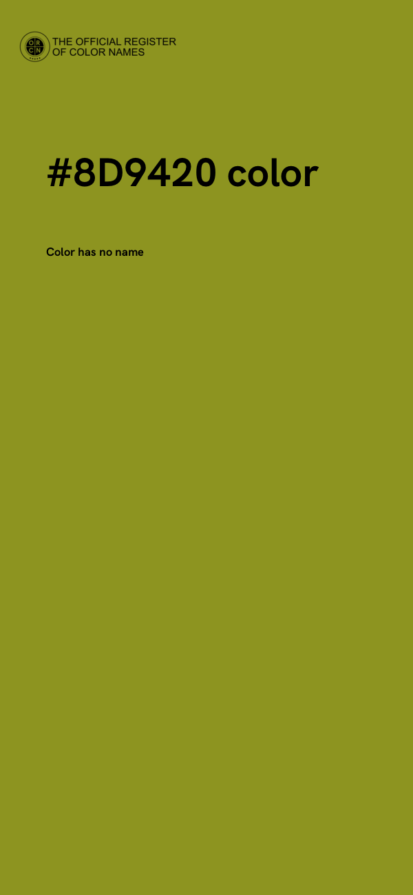 #8D9420 color image