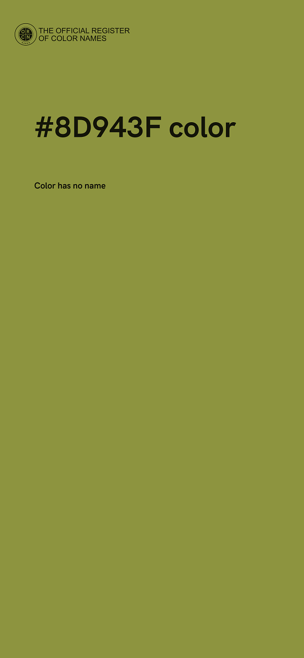 #8D943F color image