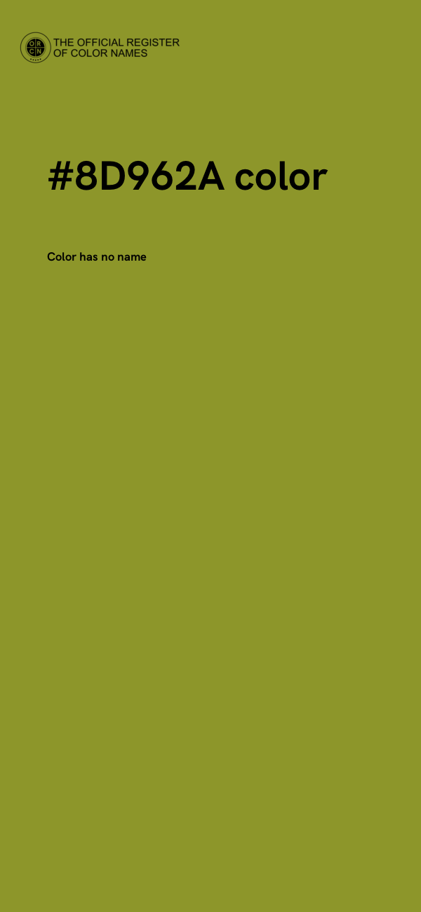 #8D962A color image