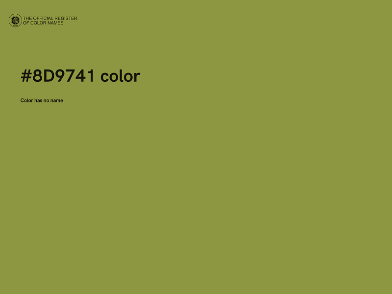 #8D9741 color image