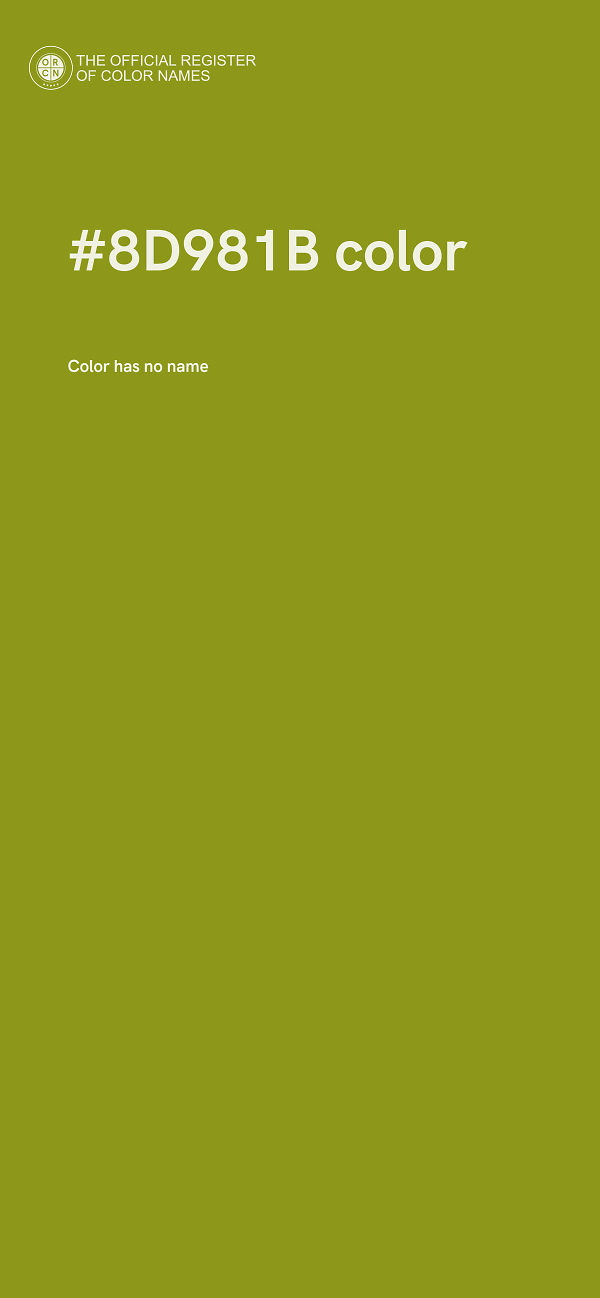 #8D981B color image