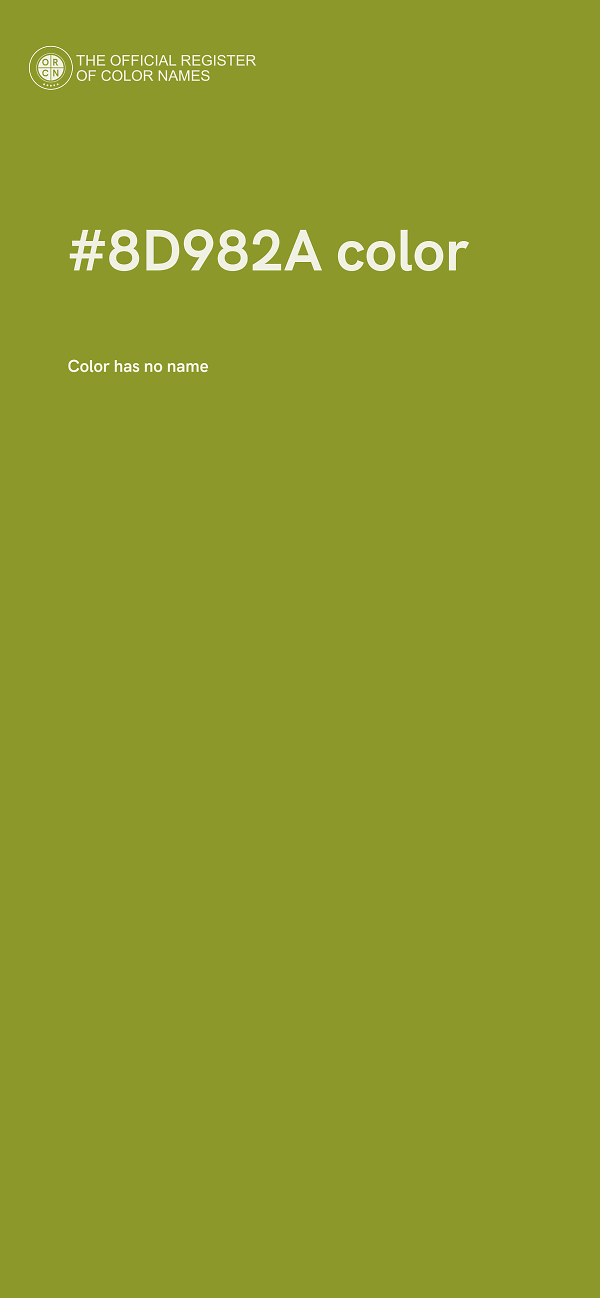#8D982A color image