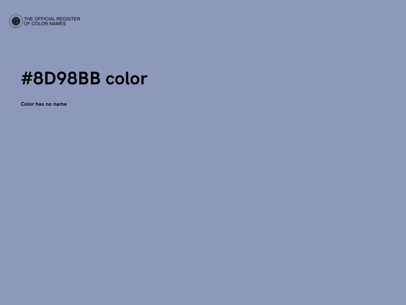 #8D98BB color image