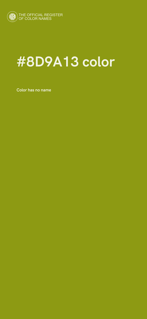 #8D9A13 color image