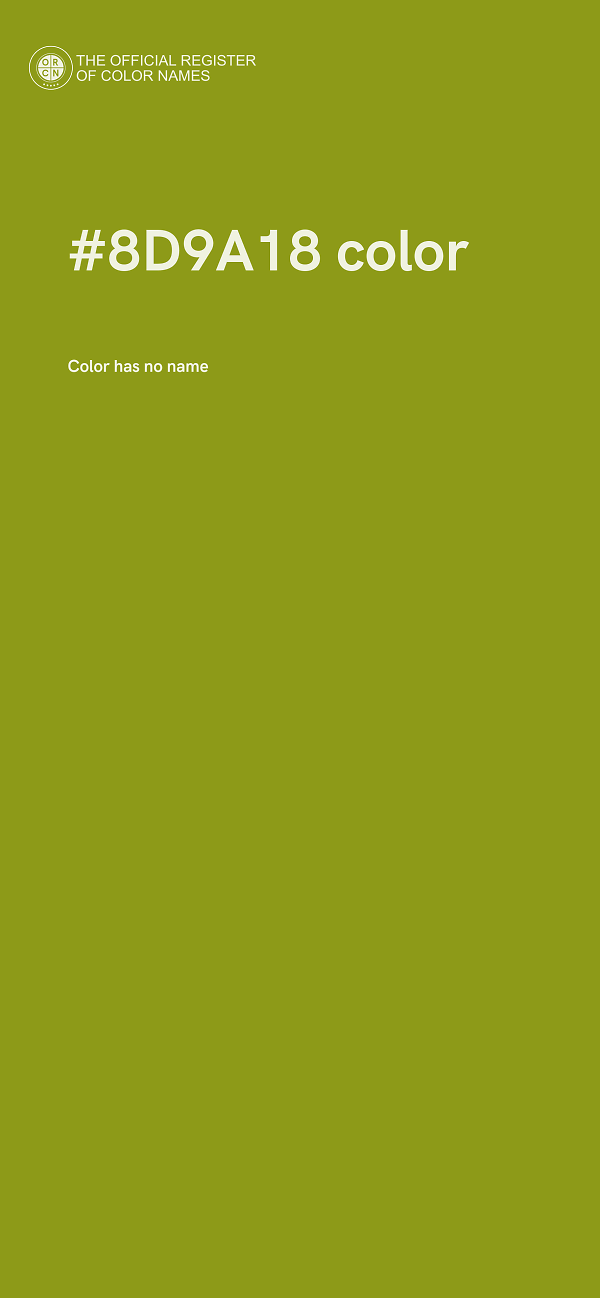 #8D9A18 color image