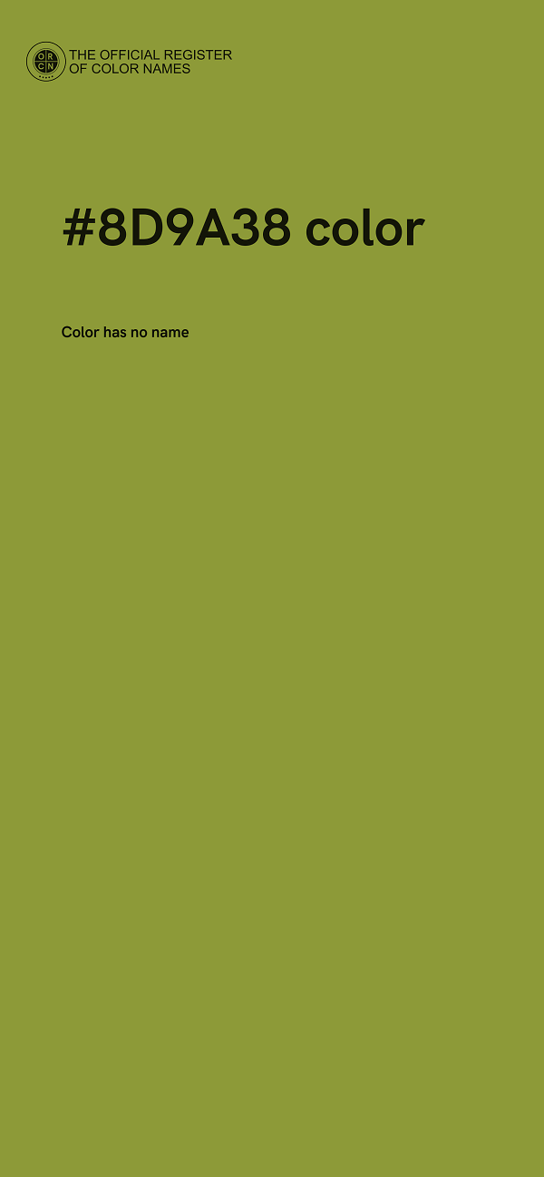 #8D9A38 color image