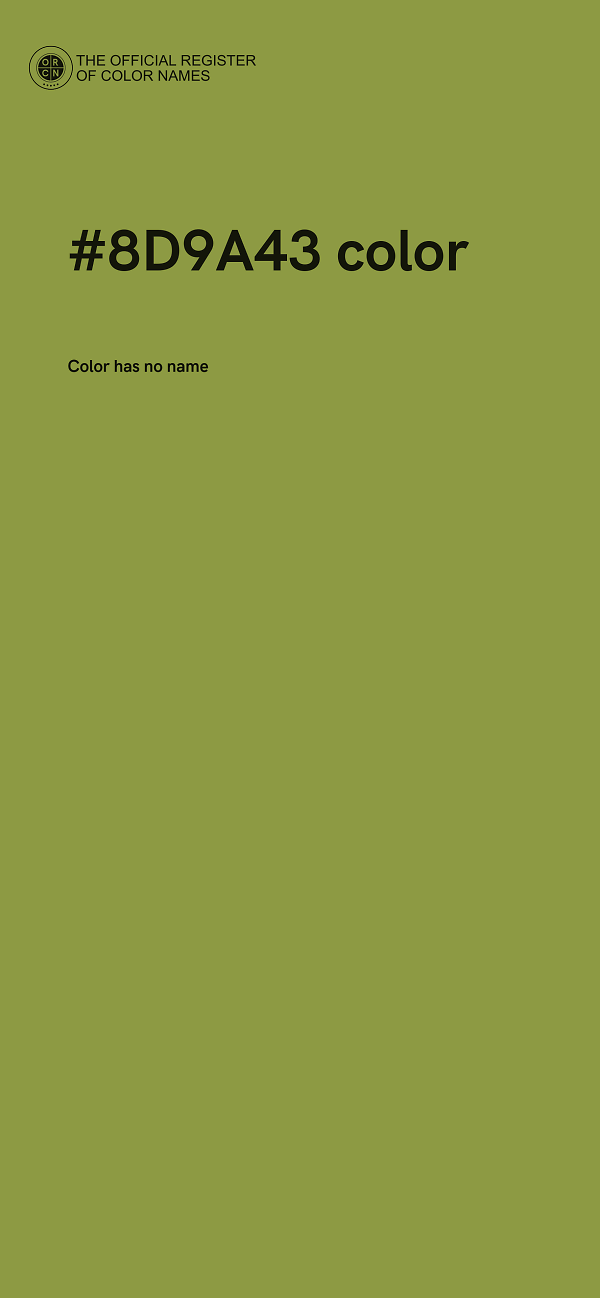 #8D9A43 color image