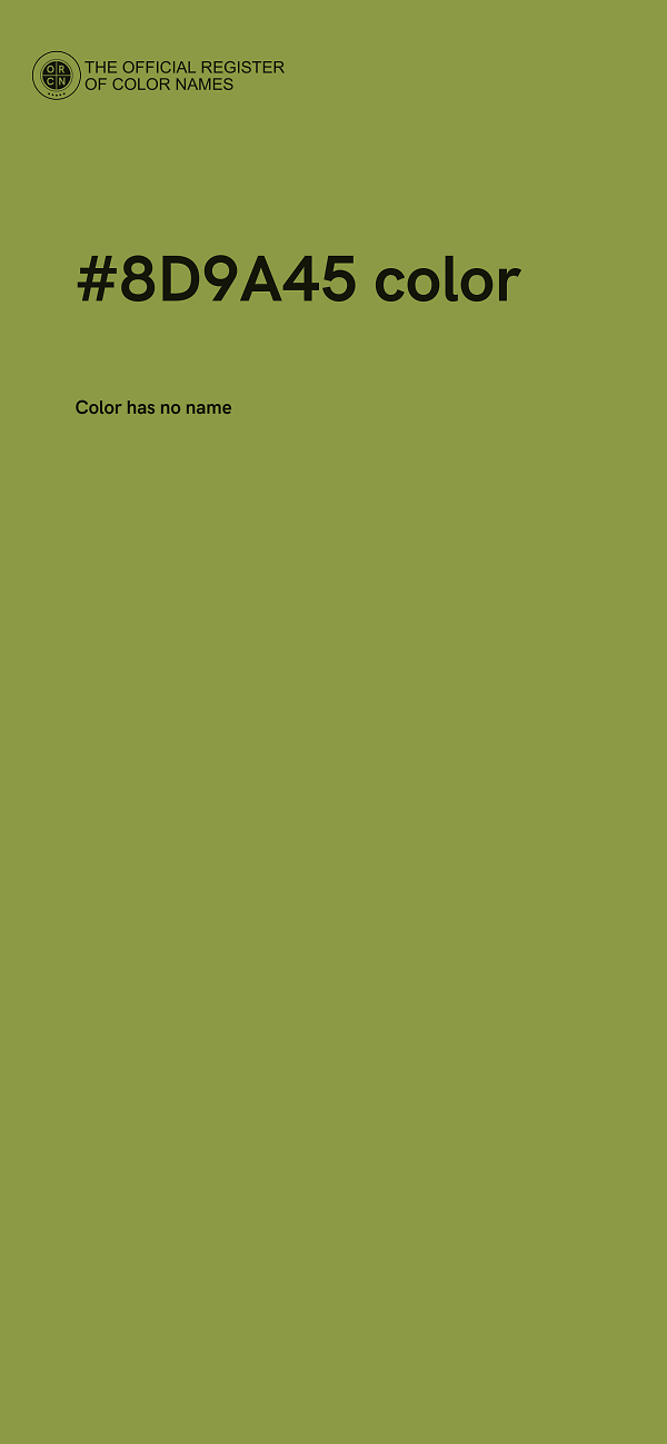 #8D9A45 color image