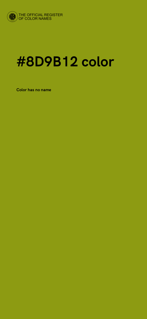 #8D9B12 color image
