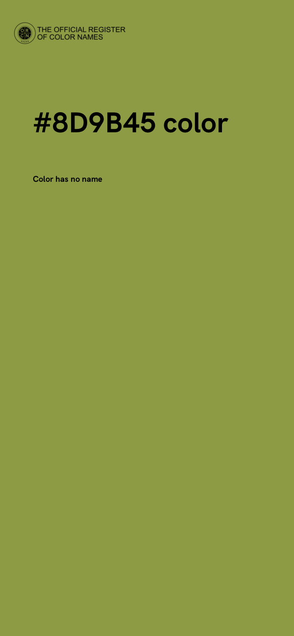 #8D9B45 color image