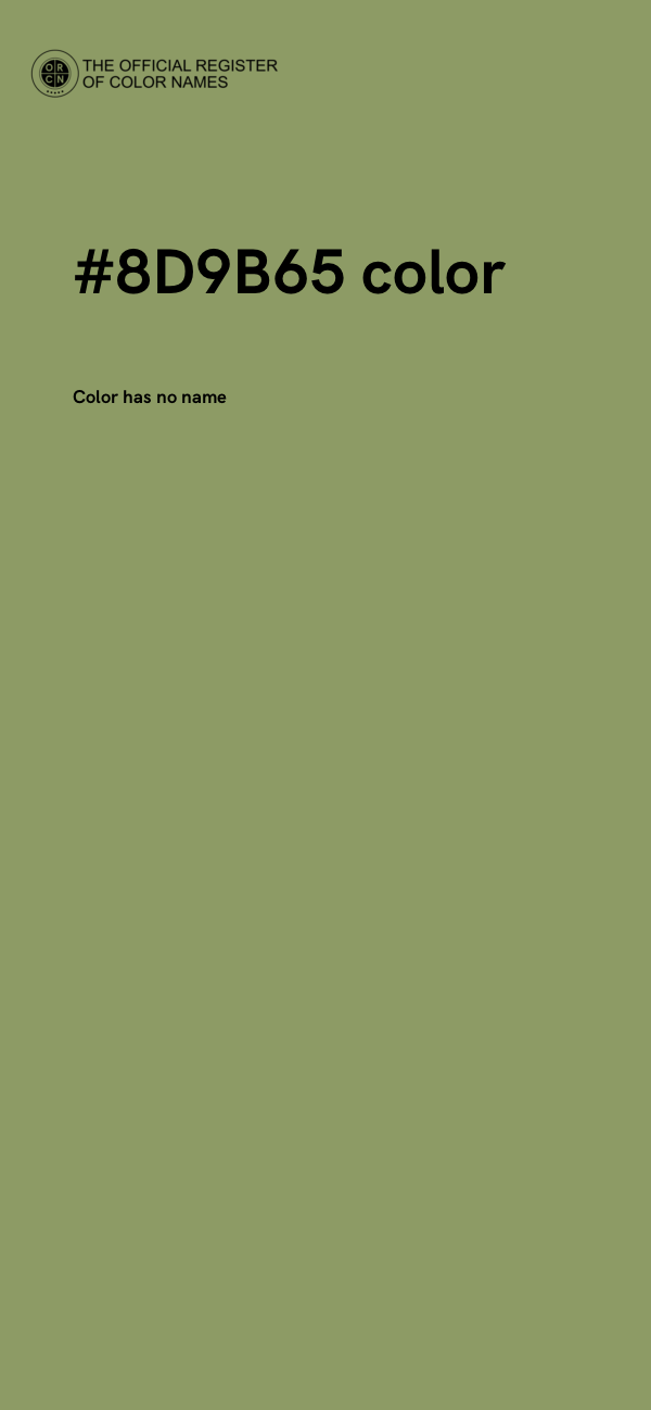 #8D9B65 color image