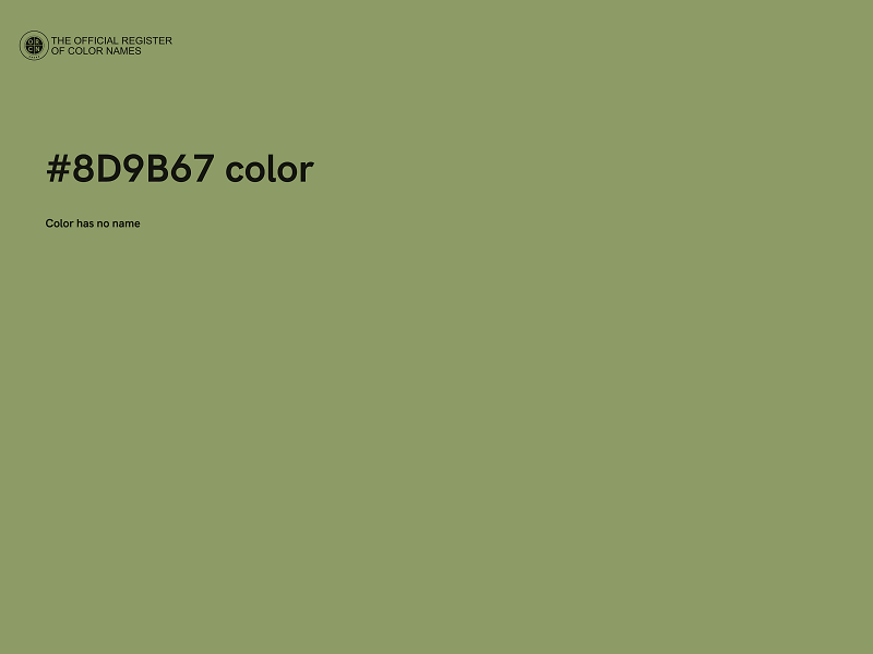 #8D9B67 color image