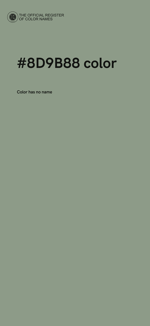 #8D9B88 color image