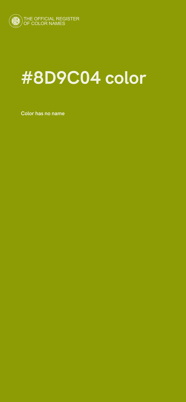 #8D9C04 color image