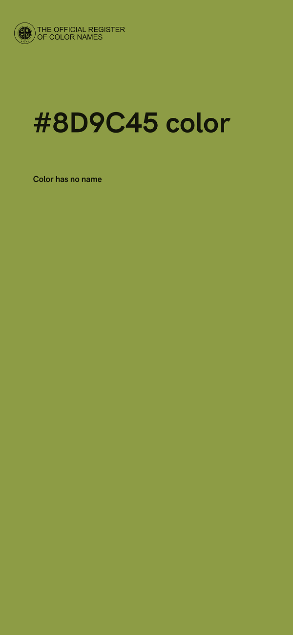 #8D9C45 color image