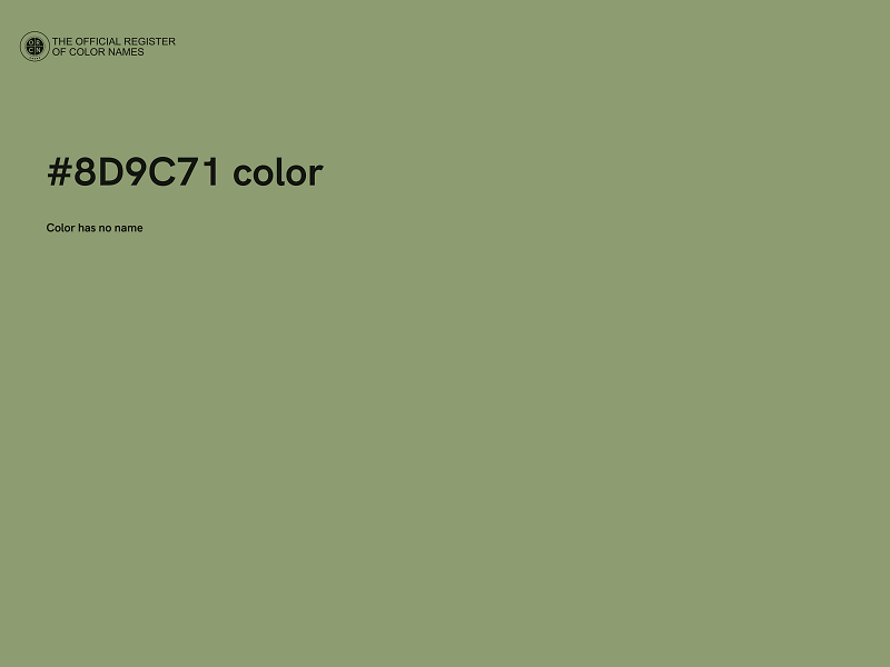 #8D9C71 color image