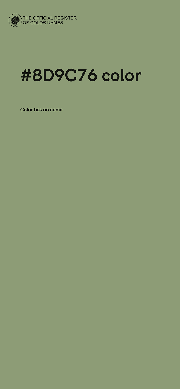 #8D9C76 color image