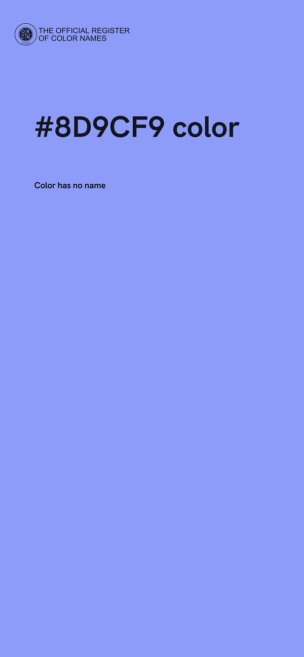 #8D9CF9 color image