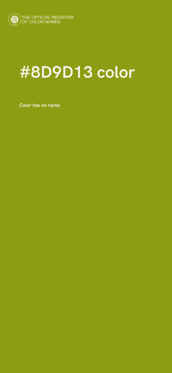 #8D9D13 color image