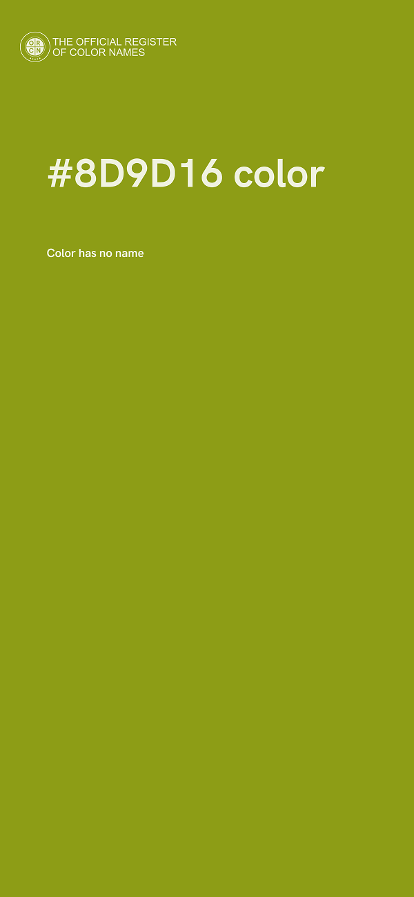 #8D9D16 color image