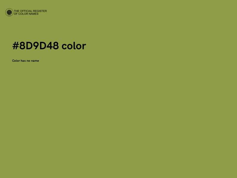 #8D9D48 color image