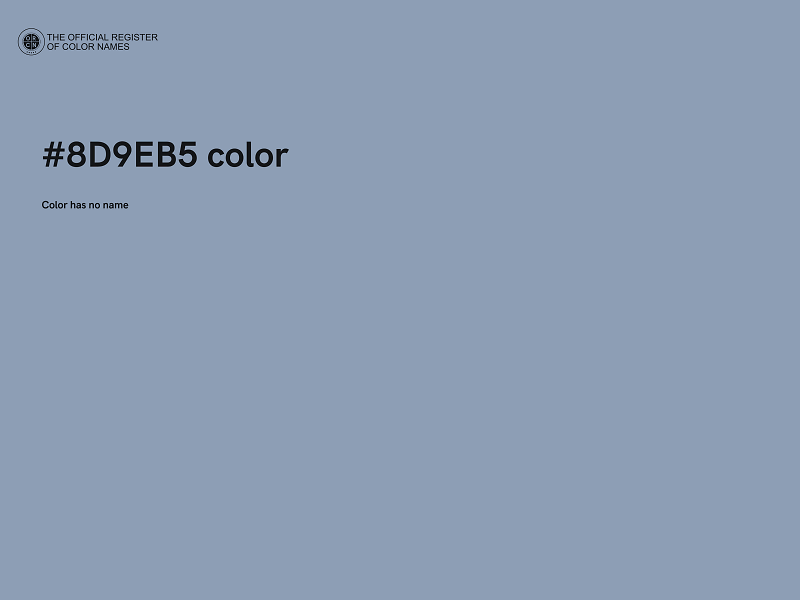 #8D9EB5 color image