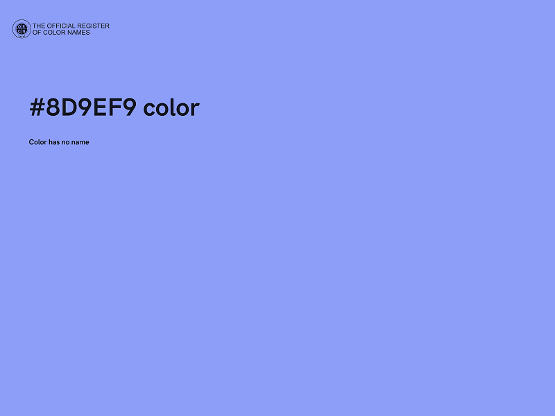 #8D9EF9 color image