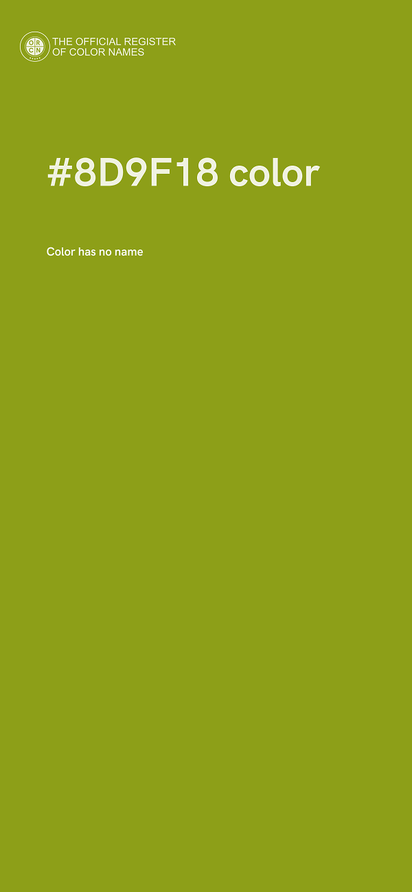 #8D9F18 color image
