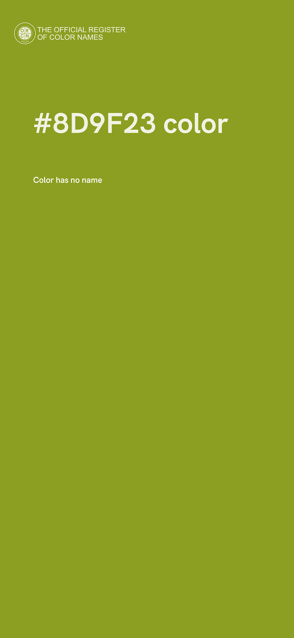 #8D9F23 color image